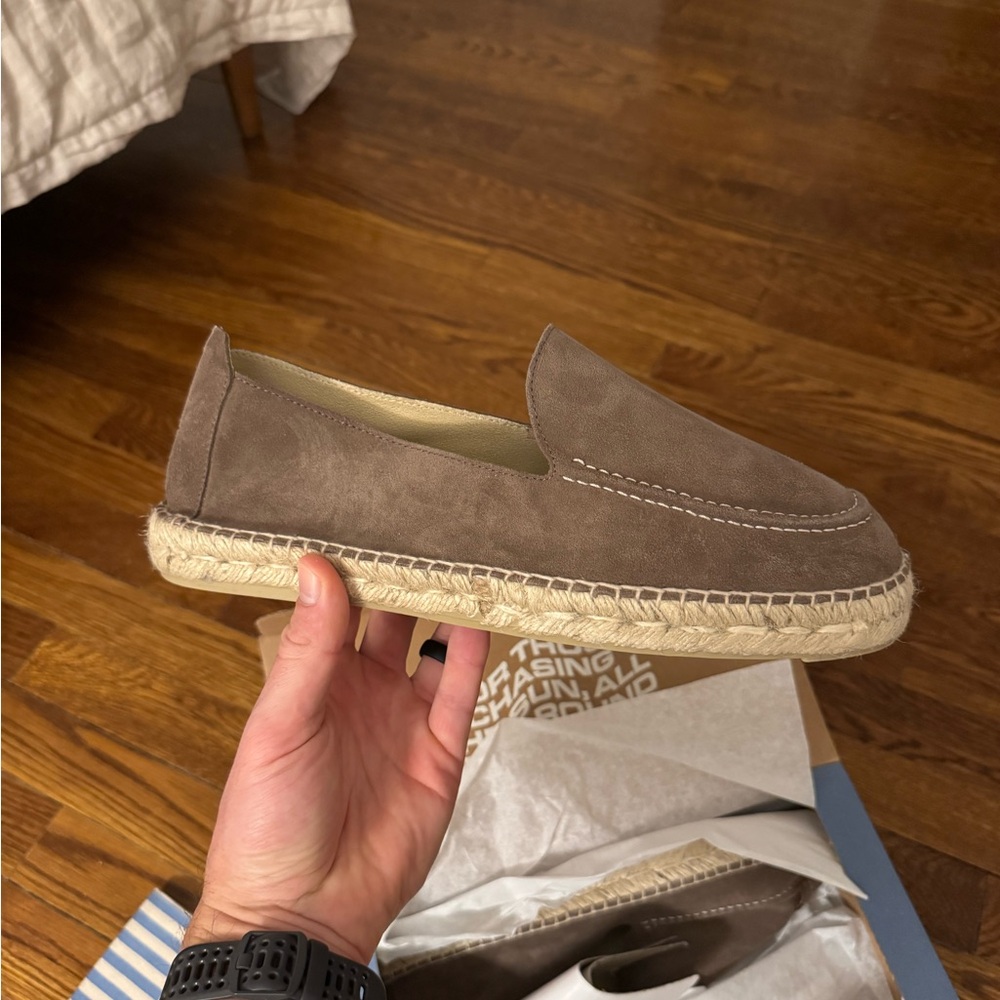 Men's Taupe Suede Espadrille Slip-On Loafer